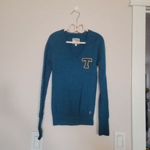 Aritzia TNA | Dark Teal V Neck Sweater - Size XXS